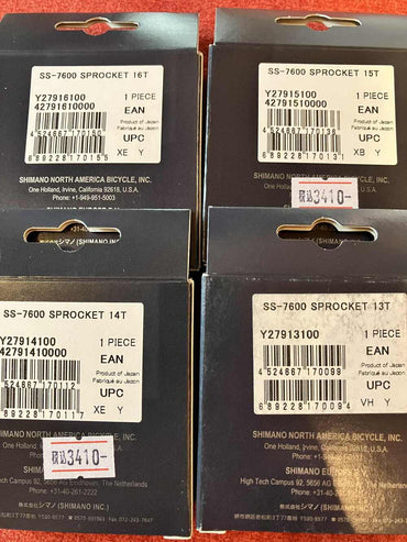 シマノ トラックリアスプロケット １３T～１６T　NJS